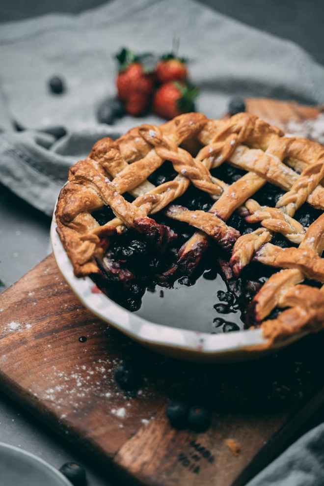 Küche voller Kirschkuchen